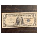 1957B $1 BLUE SEAL SILVER CERTIFICATE STAR NOTE - SERIAL NO *32703585B