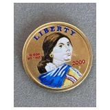 PROOF 2000 COLORIZED SACAGAWEA DOLLAR COIN - CHECKOUT