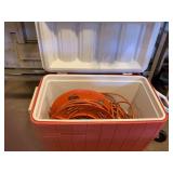 COLEMAN COOLER W/ HEAVY DUTY EXTENSION CORD ON REEL