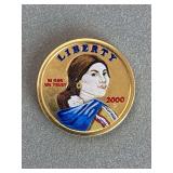 PROOF 2000 COLORIZED SACAGAWEA DOLLAR COIN - CHECKOUT