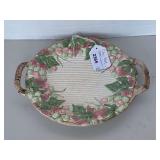 VINTAGE FITZ & FLOYD "BORDEAUX" SERVING PLATE W/ HANDLES 12" X 10"