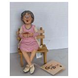 VINTAGE GIMME A BREAK "ANNABELLE-LEE" ON PARK BENCH 6 1/2" TALL
