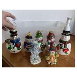 CRATE FULL OF SNOWMEN ORNAMENTS & MORE (CRATE INCLUDED)