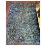 TURQUOISE SHAG RUG 27" X 44"