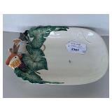 VINTAGE FITZ & FLOYD MANDARIN DUCK OVAL SHALLOW BOWL/PLATTER 12 1/2" X 9 1/2"