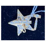 VINTAGE ORA MASONIC CROSS & CANE PIN WITH SWAROVSKI CRYSTAL - CHECKOUT