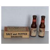 VINTAGE BUDWEISER SALT & PEPPER SHAKERS IN ORIGINAL BOX
