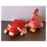1996 TY BEANIE BABY "STRUT" & 1995 TY BEANIE BABY "SNORT"