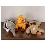 3 TY BEANIE BABIES (1995 TWIGS, 1995 DERBY, 1997 ANTS W/ TAG ERROR)
