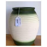 LARGE POTTERY VASE 12" TALL X 9" ROUND