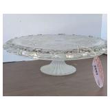 MIKASA CRYSTAL "CARMEN" FOOTED CAKE STAND 13" ROUND
