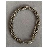 VINTAGE 925 STERLING LACE BEADED BRACELET MADE IN ITALY (8.80 GRAMS) - CHECKOUT