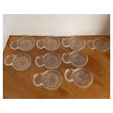 9 VINTAGE GLASS ASHTRAYS