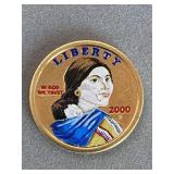 PROOF 2000 COLORIZED SACAGAWEA DOLLAR COIN - CHECKOUT