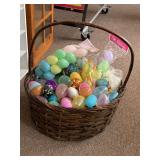 EXTRA LARGE WOVEN BASKET FULL OF EASTER EGGS & MORE