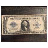 1923 $1 BLUE SEAL SILVER CERTIFICATE LARGE HORSE BLANKET SIZE NOTE - SERIAL NO Y38385114D
