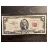 1953B $2 RED SEAL UNITED STATES NOTE (VERY CRISP) - SERIAL NO A67484346A