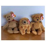 3 TY BEANIES (2001 SEQUOIA, 1998 FUZZ W/ TAG ERROR, 1996 CURLY W/ TAG ERROR)