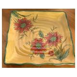 GOLD POINSETTIA PLATTER 11" SQUARE