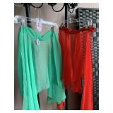 2 SHEER BATHING SUIT COVER UP SKIRTS