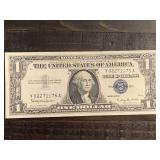 1957B $1 BLUE SEAL SILVER CERTIFICATE NOTE (VERY CRISP) - SERIAL NO Y02271175A