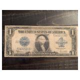 1923 $1 BLUE SEAL SILVER CERTIFICATE LARGE HORSE BLANKET SIZE NOTE - SERIAL NO T54925208D