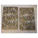2 WROUGHT IRON SCROLL PANELS 16X24