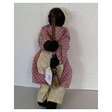 VINTAGE AFRICAN AMERICAN HANDMADE DOLL 10" TALL