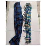 2 PLAID SCARFS