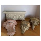 SHELF LOT OF ASSORTED WALL SCONCES