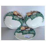 3 VINTAGE FITZ & FLOYD MANDARIN DUCK LUNCHEON PLATES