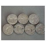 7 BUFFALO NICKELS (1934, 1934, 1935, 1935, 1937, 1937, 1937) - CHECKOUT