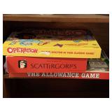 3 BOARD GAMES - OPERATION, SCATTERGORIES & THE ALLOWANCE GAME
