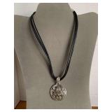 TRIPLE CORDED NECKLACE W/ CELTIC TALISMAN PENDANT 18" LONG - CHECKOUT