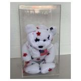 1997 TY BEANIE BABY "GLORY" W/ TAG ERROR IN DISPLAY BOX