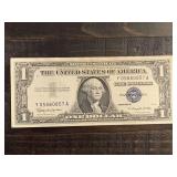 1957B $1 BLUE SEAL SILVER CERTIFICATE NOTE (CRISP) - SERIAL NO Y05860857A
