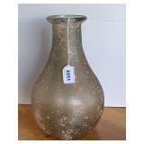 MID CENTURY MODERN ART GLASS TALL BOTTLE 12" TALL X 8" WIDE