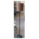 BRONZE METAL FLOOR LAMP WITH MULTI COLORED LAMP SHADE 63" TALL