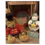 LARGE BROWN PLUSH BEAR & MORE