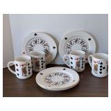 1992 COFFEE/CAKE 8 PIECE SET "DECK OF CARDS"