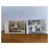 2 ANTIQUE PHOTO POSTCARDS