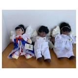 3 VINTAGE BEAN ANGELS (FAITH, STRENGTH, HONOR)