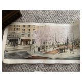 LEAH HOLLAND SIGNED MACON CHERRY BLOSSOM PRINT "THIRD PARK" READY TO FRAME 12 3/4" X 24 3/4"
