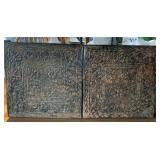 2 DECORATIVE BRONZE METAL WALL HANGINGS 15 1/2" X 18 1/2"