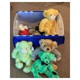 CRATE WITH ASSORTED STUFFED ANIMALS (CRATE INCLUDED)