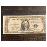 1935F $1 BLUE SEAL SILVER CERTIFICATE STAR NOTE - SERIAL NO *75153766F