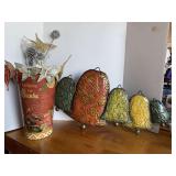 METAL BELL WALL DECOR 31" LONG & METAL TALL CHRISTMAS FULL OF BUTTERFLIES & MORE