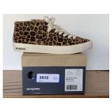 NEW SEAVEES CALIFORNIA SPECIAL MULHOLLAND LEOPARD COWHIDE LOW TENNIS SHOES SIZE 8