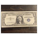 1957A $1 BLUE SEAL SILVER CERTIFICATE NOTE (VERY CRISP) - SERIAL NO L60350960A