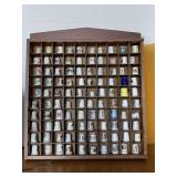 THIMBLE COLLECTION (100) IN CASE 15 1/2" TALL X 14 1/2" WIDE